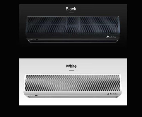 रिमोट कंट्रोल 220-240V के साथ कॉम्पैक्ट ब्लैक एयर कर्टेन 0.9m से 2m