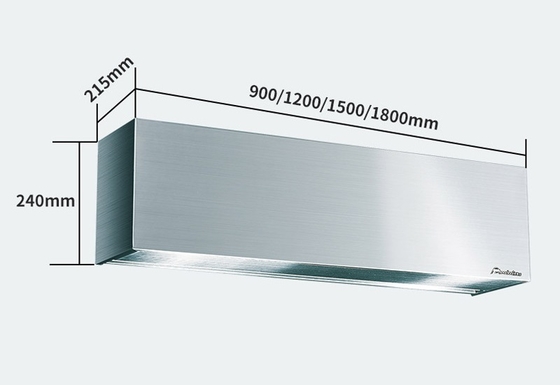 2.5-4 मीटर दरवाजों के लिए SS304 स्टेनलेस स्टील एयर कर्टेन 1500mm